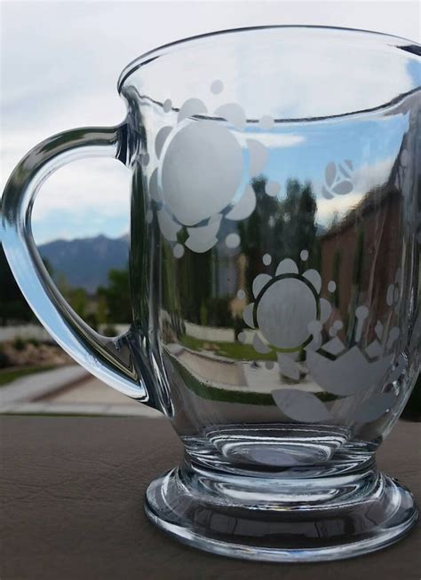 Glass Coffee Mug Etched Coffee Mug Personalized Mug Glass Etsy