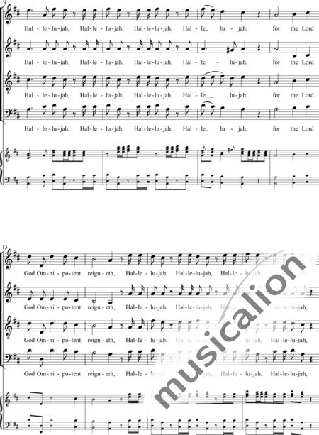 Aleluya Coro Messias Nr 42 HWV 56 Georg Friedrich Händel