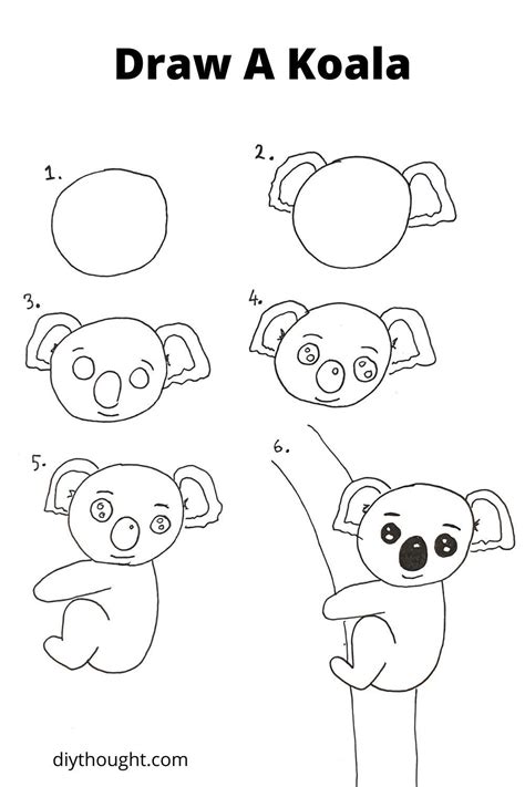 Draw a big circle as a guide for the first part of the kiwi's body. How To Draw A Koala & Kiwi in 2020 | Diy art projects ...