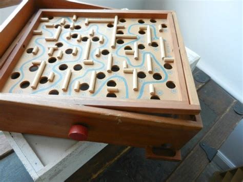 Vintage Space Maze Wooden Labyrinth Game 1960