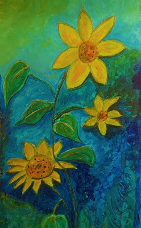 Moon Flowers Painting By Penny Dostal Fine Art America