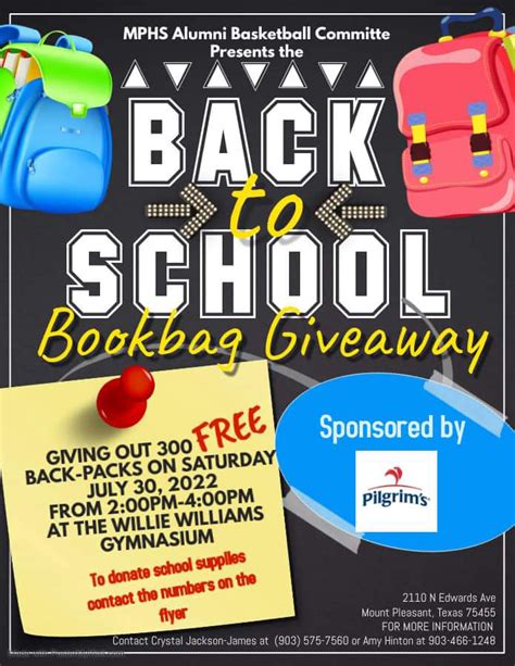 Backpack Giveaway Mount Pleasant Isd