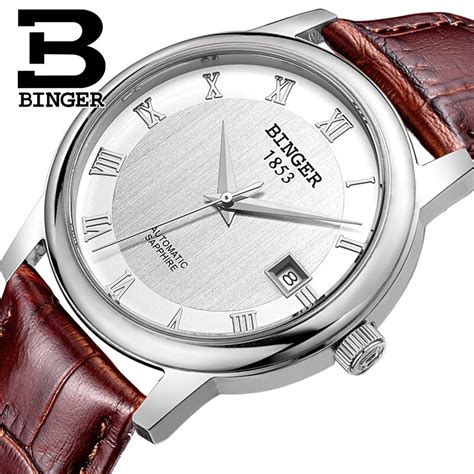 Switzerland Binger Watches Men Luxury Brand Mechanical Wristwatches