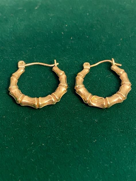 9ct Gold Hoop Earrings Etsy