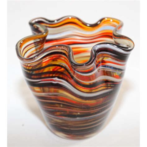 Mid 20th Century Murano Venetian Hand Blown Art Glass Vase Chairish