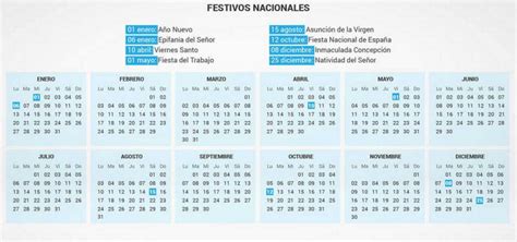 Calendario Laboral 2020 Festivos Nacionales Y Autonómicos En Toda