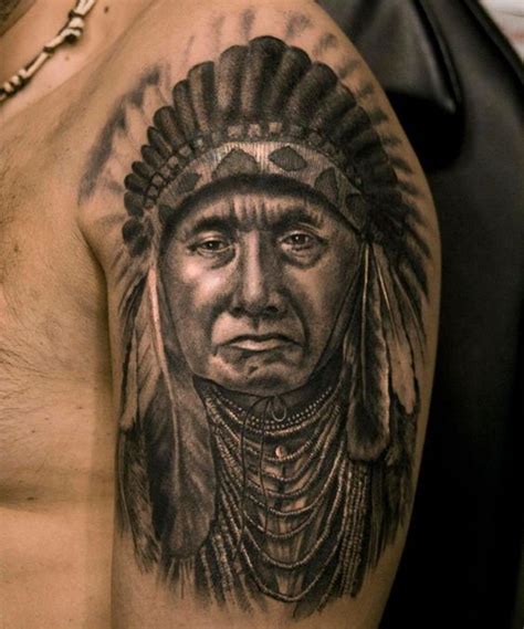 Native American Chief Tattoo By Dionisis Limited Availability At Salvation Tattoo St Native