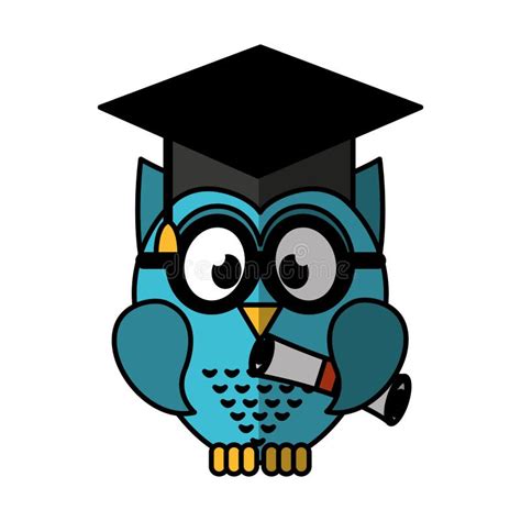 Owl In Graduation Cap Stock Vector Illustration Of Knowledge 78277772