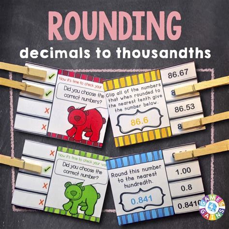 Rounding Decimals Clip And Flip Cards Rounding Decimals Decimals