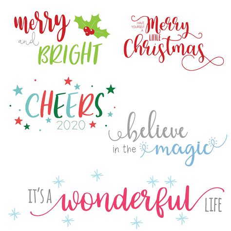 Christmas Overlays Holiday Word Art Overlays For Etsy Canada