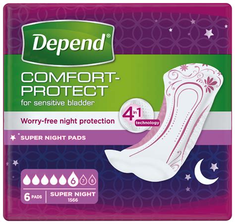 To rely, especially for support. Maandbox Depend Verband Super Night | Depend