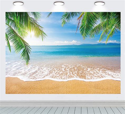Buy Inrui Tropical Beach Photography Background Summer Palm Trees