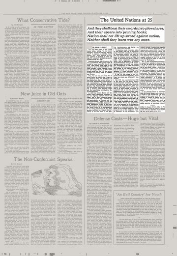 The United Nations At 25 The New York Times