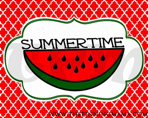 Free Summer Printable Summertime Word Art Decor The Pinning Mama