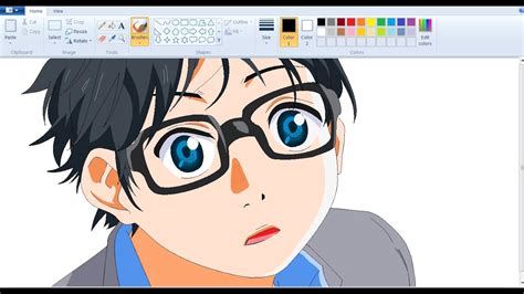 Drawing Anime On Ms Paint Kousei Youtube