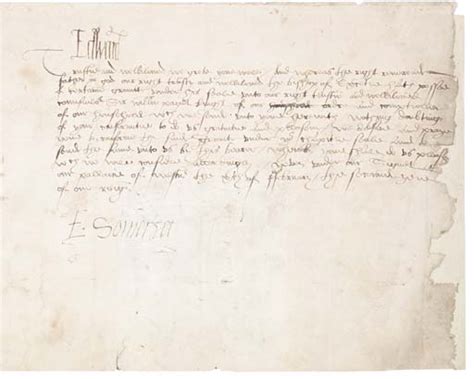Edward Vi King Of England 1547 1553 Letter Signed Edward To The