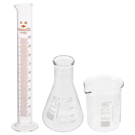 Buy Hemobllo Scientific Glass Beaker Glass Cylinder Conical Flask