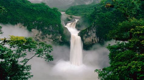 3840x2160 Green Forest Waterfall 4k Hd 4k Wallpapers
