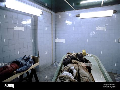 Kids Killed By Mortar Shrapnel Layed Out In The Morgue Sarajevo Winter