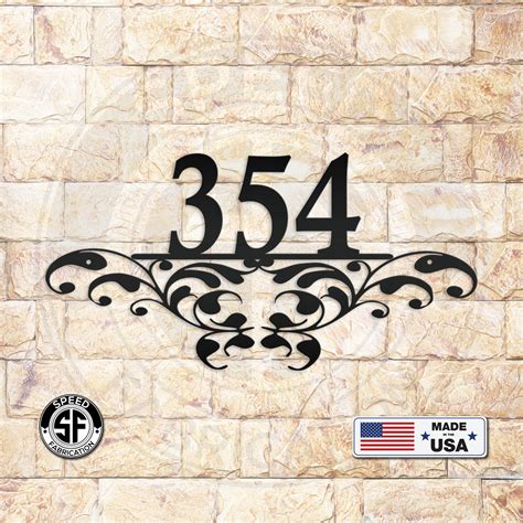 Personalized Decorative House Number Metal Sign Etsy