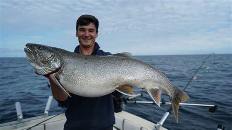 Giant Lake Trout Fishing On Lake Superior Youtube