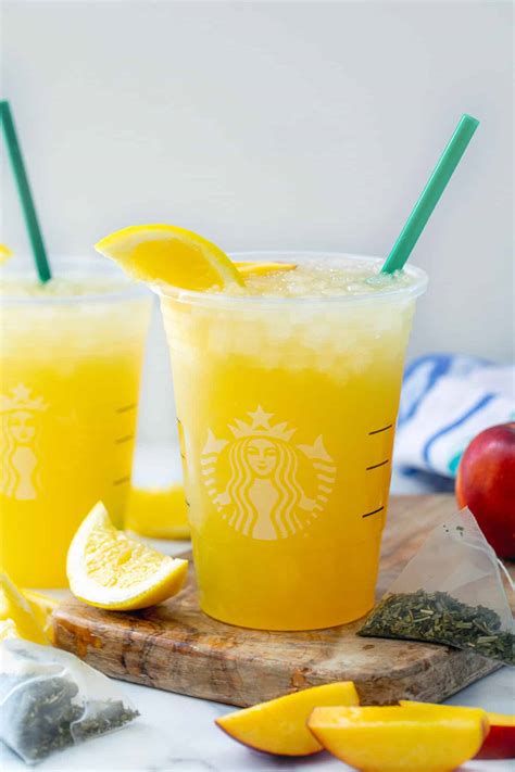 Iced Peach Green Tea Lemonade Starbucks We Are Not Martha