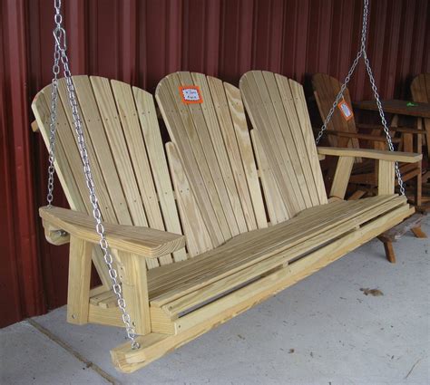 6 Triple Adirondack Swing Porch Swing Outdoor Swing Outdoor Chairs