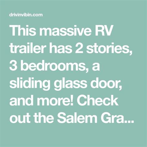This Massive Rv Trailer Has 2 Stories 3 Bedrooms A Sliding Glass Door