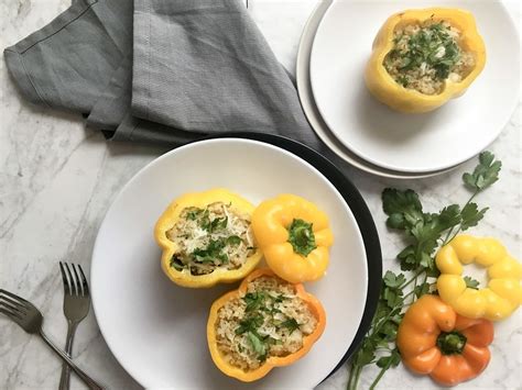 Turkey Quinoa Stuffed Bell Peppers Cooking With Bliss