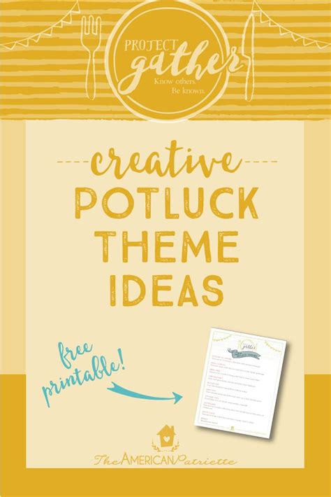 Take care of the little (but important!) details for your next event by selecting incredible potluck invitations. Top 10 Favorite Creative Potluck Themes | EAT IT ...