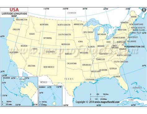 Latitude And Longitude Map Of The United States With Cities Gretel Hildagarde