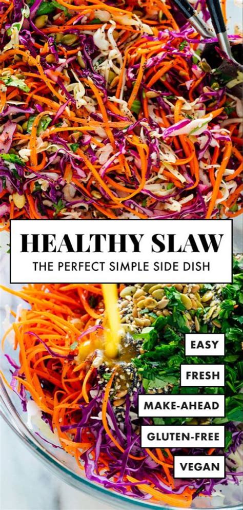 Serve immediately, or chill up to 24 hours. Simple Seedy Slaw | Recipe (With images) | Healthy ...