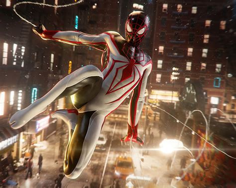 1280x1024 Resolution Marvels Spiderman Miles Morales White Suit