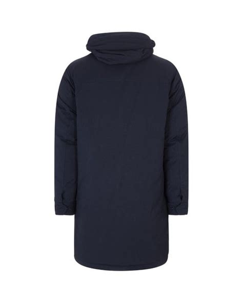 aspesi navy blue nylon azoto parka for men lyst