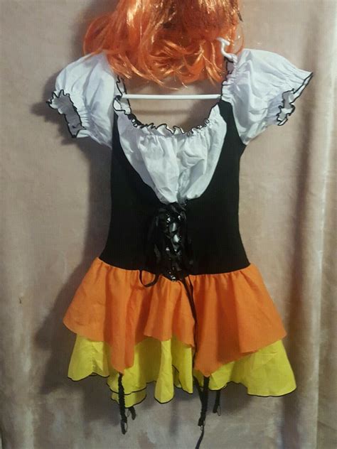 Candy Corn Cutie Adult Costume By Legs Avenue Xs Adult Sexy With Wig