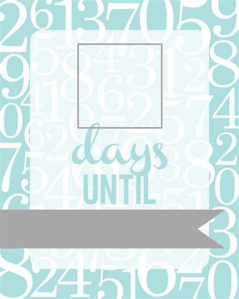 Countdown Printable Different Colors Red Green Orange Blue