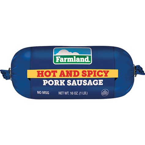 Farmland Hot And Spicy Pork Sausage 16 Oz Chub Pork Superlo Foods
