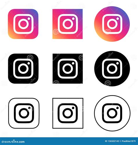 Instagram Logo Editorial Vetora Illustration Fotografia Editorial