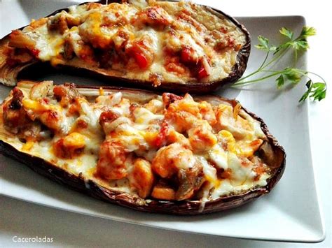 Berenjenas Rellenas De Pollo Recetas F Ciles Reunidas