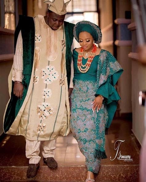 Complete Traditional Wedding Aso Oke For Couple Bride And Groom
