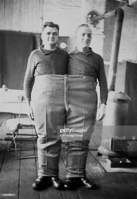 two men fit into one pair of pants ca 1935 news photo getty images