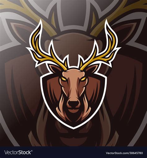 Deer Mascot Esport Logo Royalty Free Vector Image
