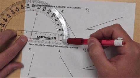 Measuring Angles Using A Protractor Youtube