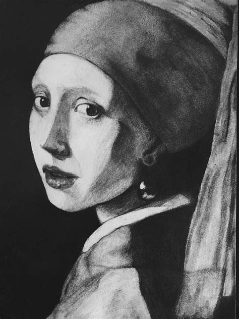 Girl With A Pearl Earring Drawing By Shelby Tatsch