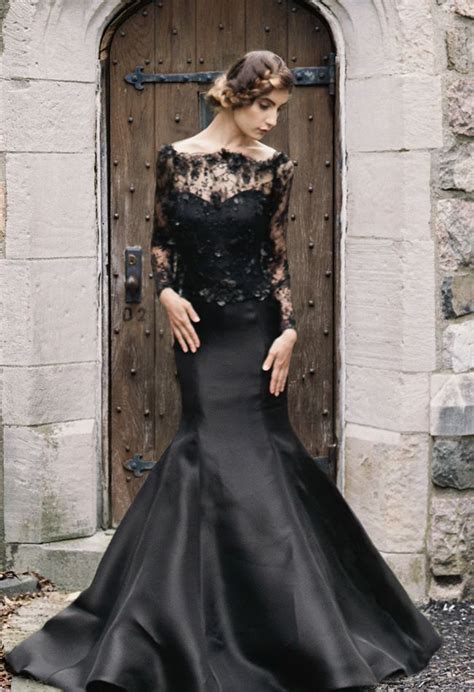 23 Romantic And Stylish Black Wedding Dresses Chicwedd