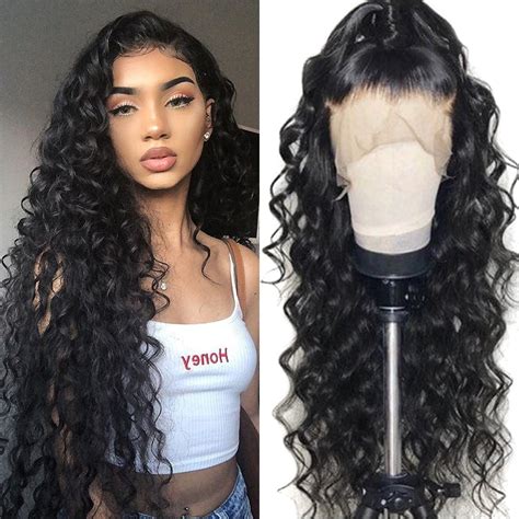 Loose Deep Wave Brazilian Lace Front Human Hair Wigs Lace Closure Hair Wigs Pre Plucked Lace