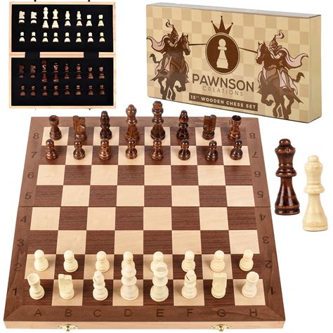 Buy Wooden Chess Set For Kids And Adults 15 Staunton Chess Set