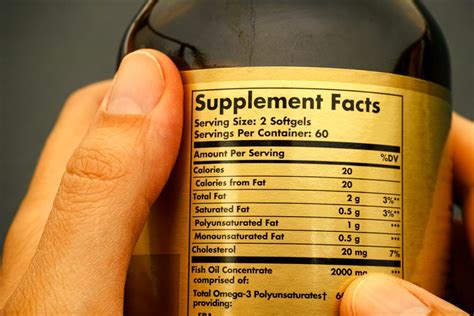 Supplement Facts Label Template