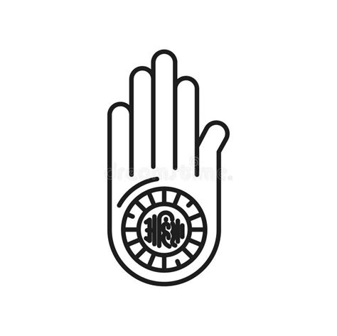 Jainism Religion Symbol Trishula Trident Of Jain Stock Illustration