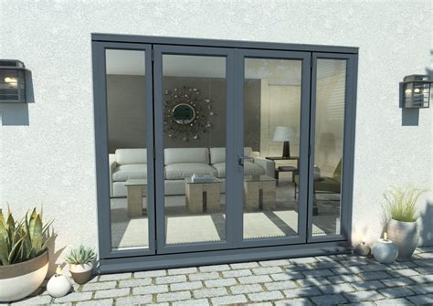 Climadoor 2100mm Open Out Anthracite Grey Aluminium French Doors With